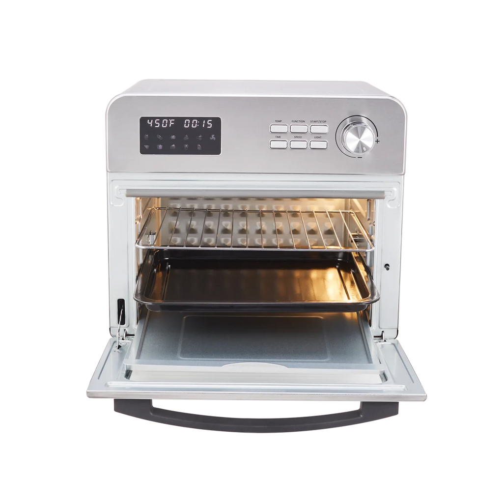 6-in-1 Air Fryer Toaster Oven, 24 Quart LCD Countertop Convection Airfryer with Rotisserie and Dehydrator M68460