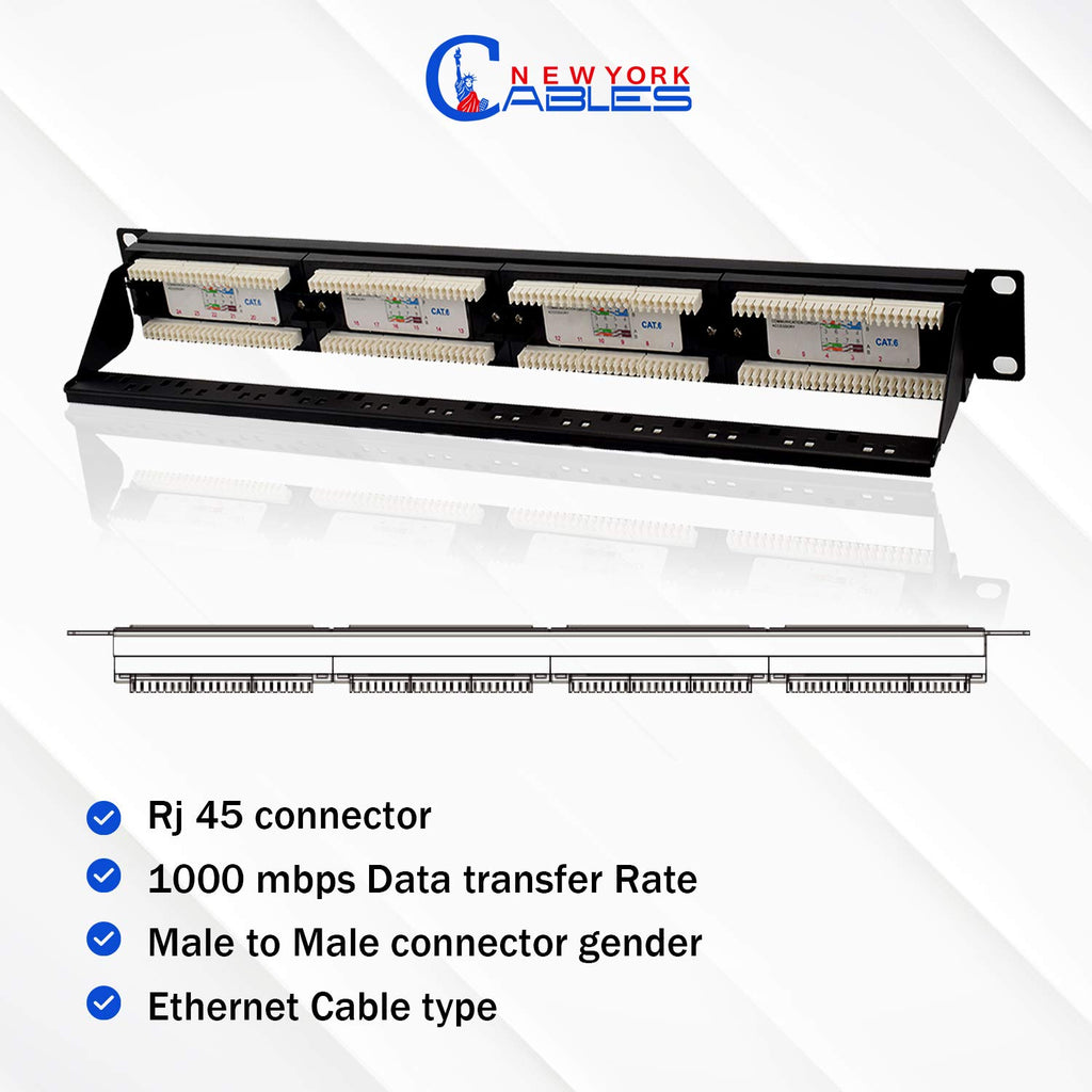 24 Port Cat6 Patch Panel F32142
