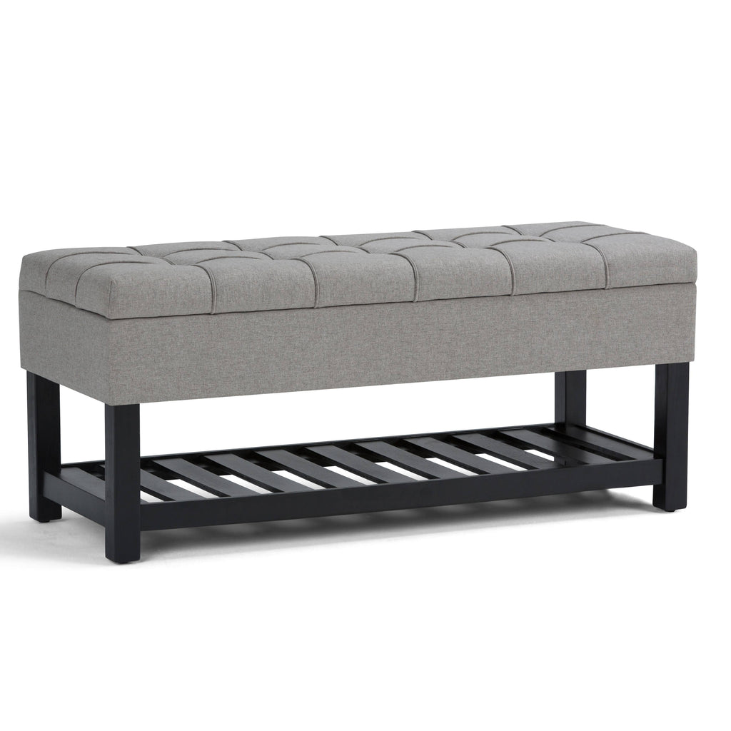 Grey Storage Ottoman Bench G99623