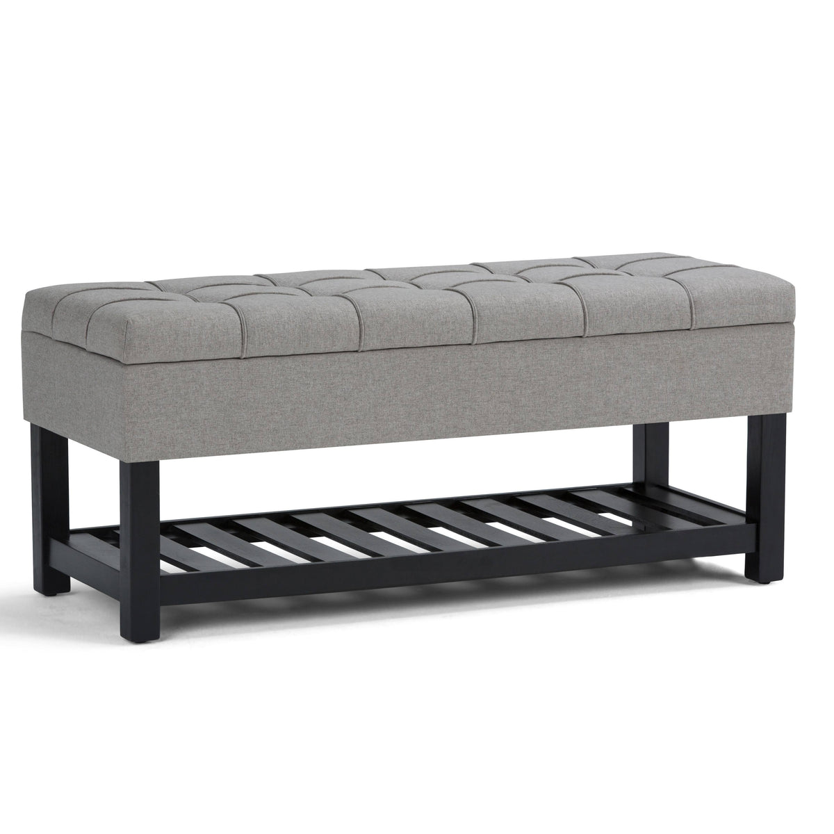 Grey Storage Ottoman Bench G99623