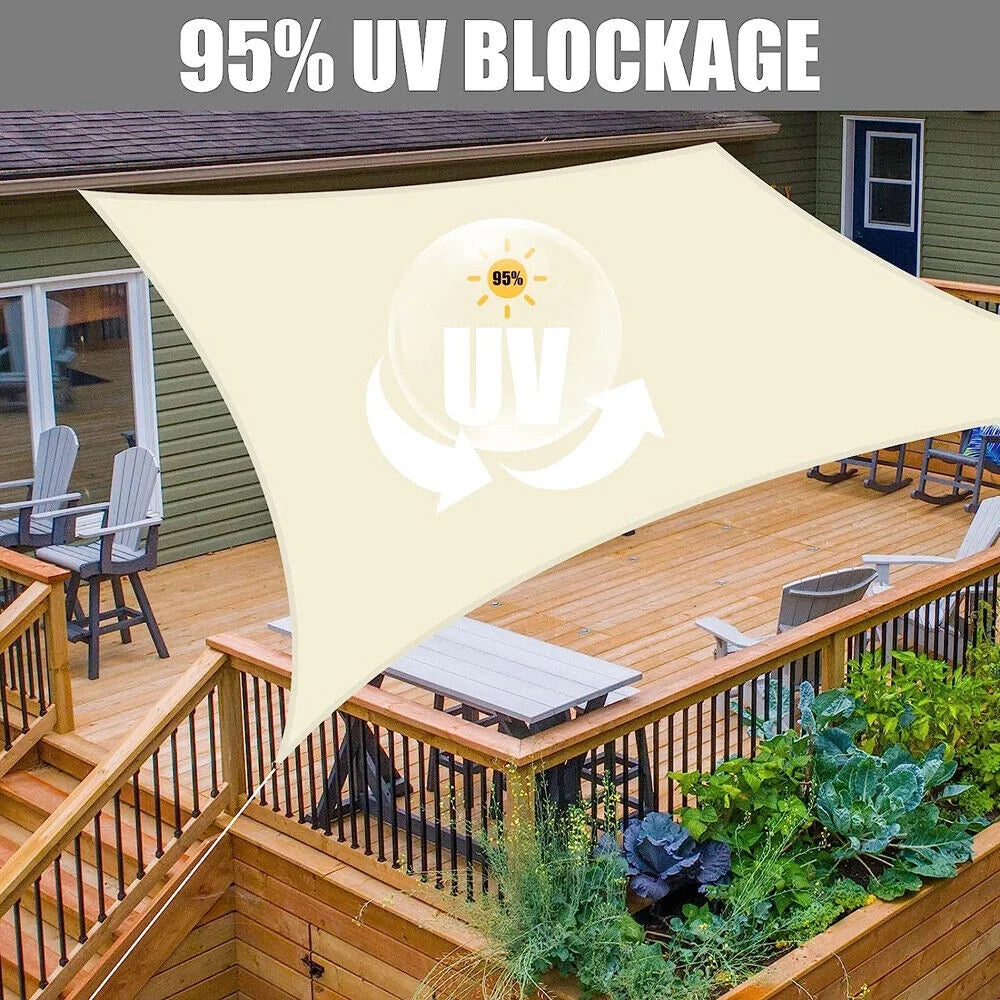 Waterproof Shade Sail Sun Canopy Cover T973998