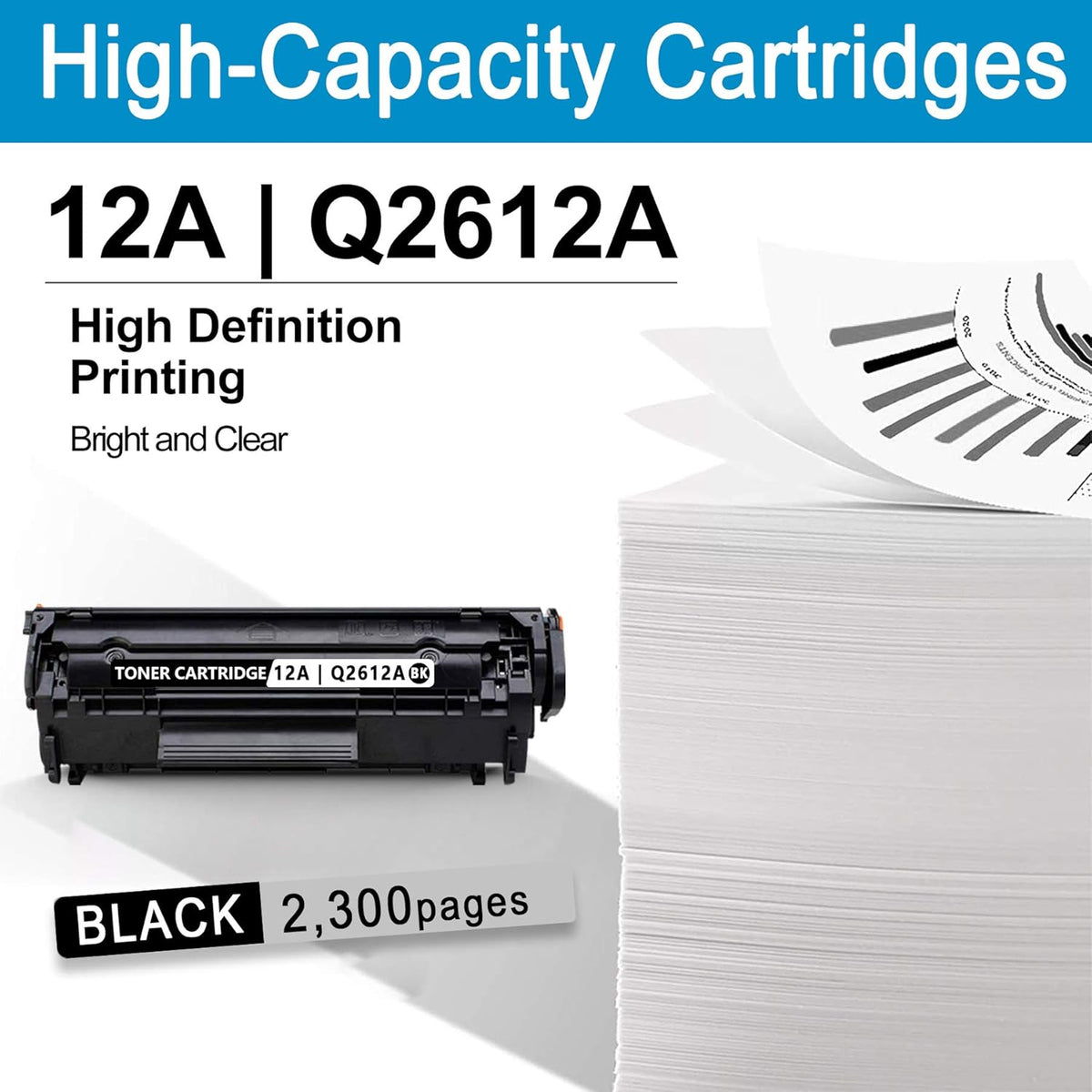 Black High Yield Toner Cartridge 12A O744377