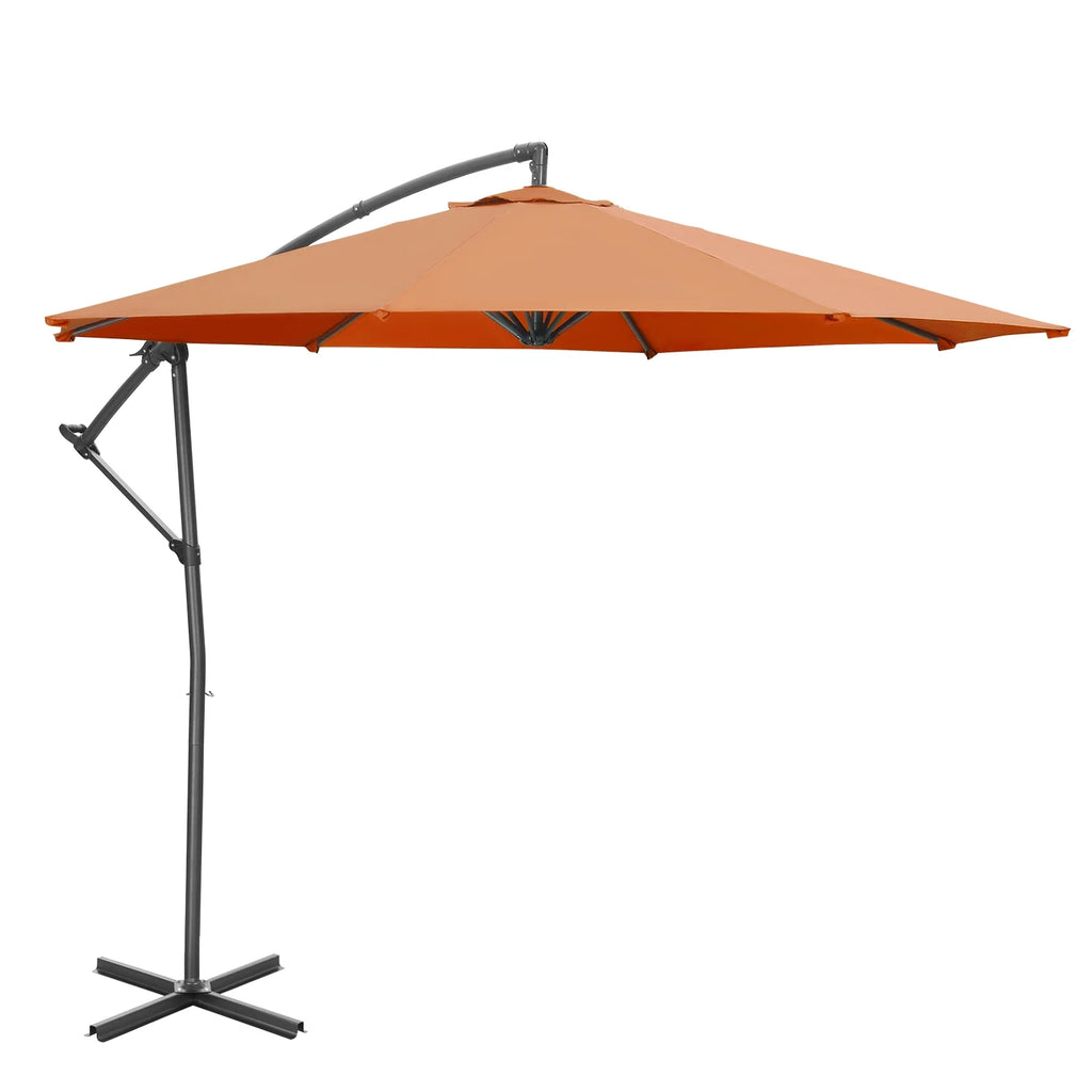 10ft Offset Patio Umbrella with Cross Base T6812