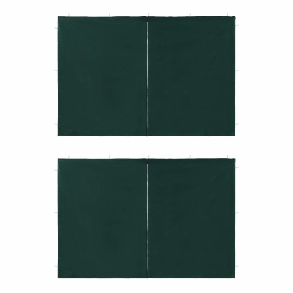 Green PE Party Tent Sidewall 2 pcs with Zipper B83653