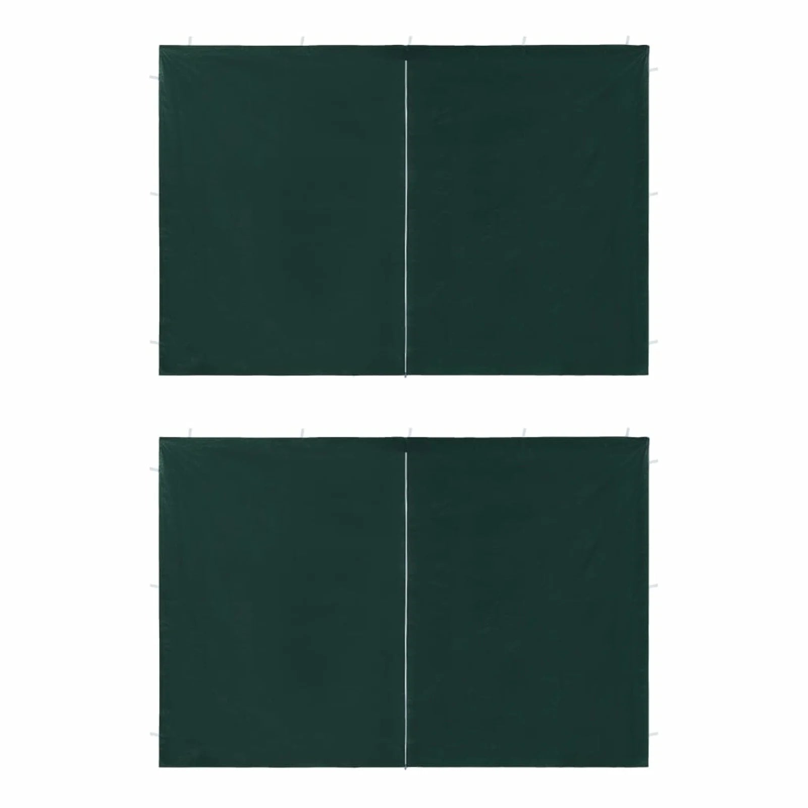 Green PE Party Tent Sidewall 2 pcs with Zipper B83653