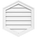 26x22W x 18x22H Vertical Peaked Surface Mount PVC Gable Vent 4/12 Pitch P209