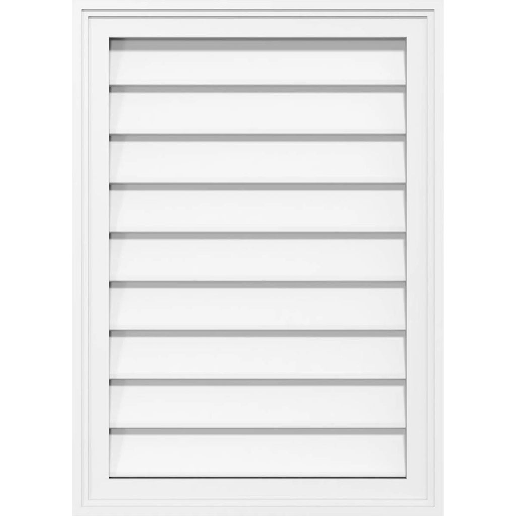 PVC Vertical Surface Mount Gable Vent with Brickm Z63493