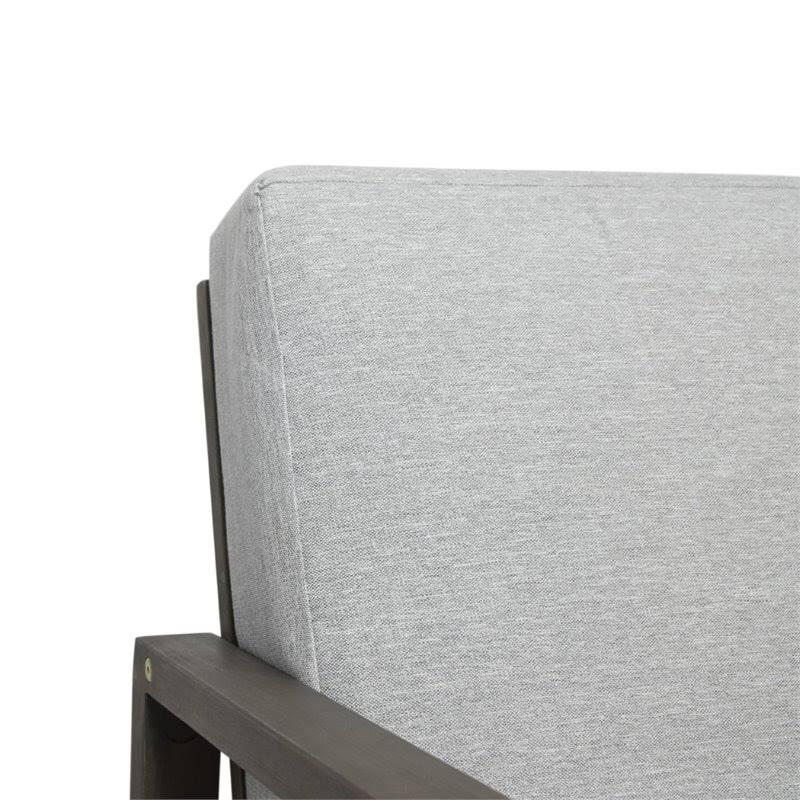 Acacia Wood Club Chair in Gray (Set of 2) A765948