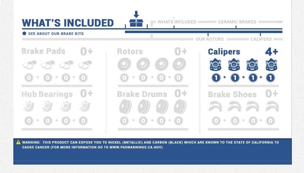 Red Powder Coated Caliper Assembly Set Kit U644