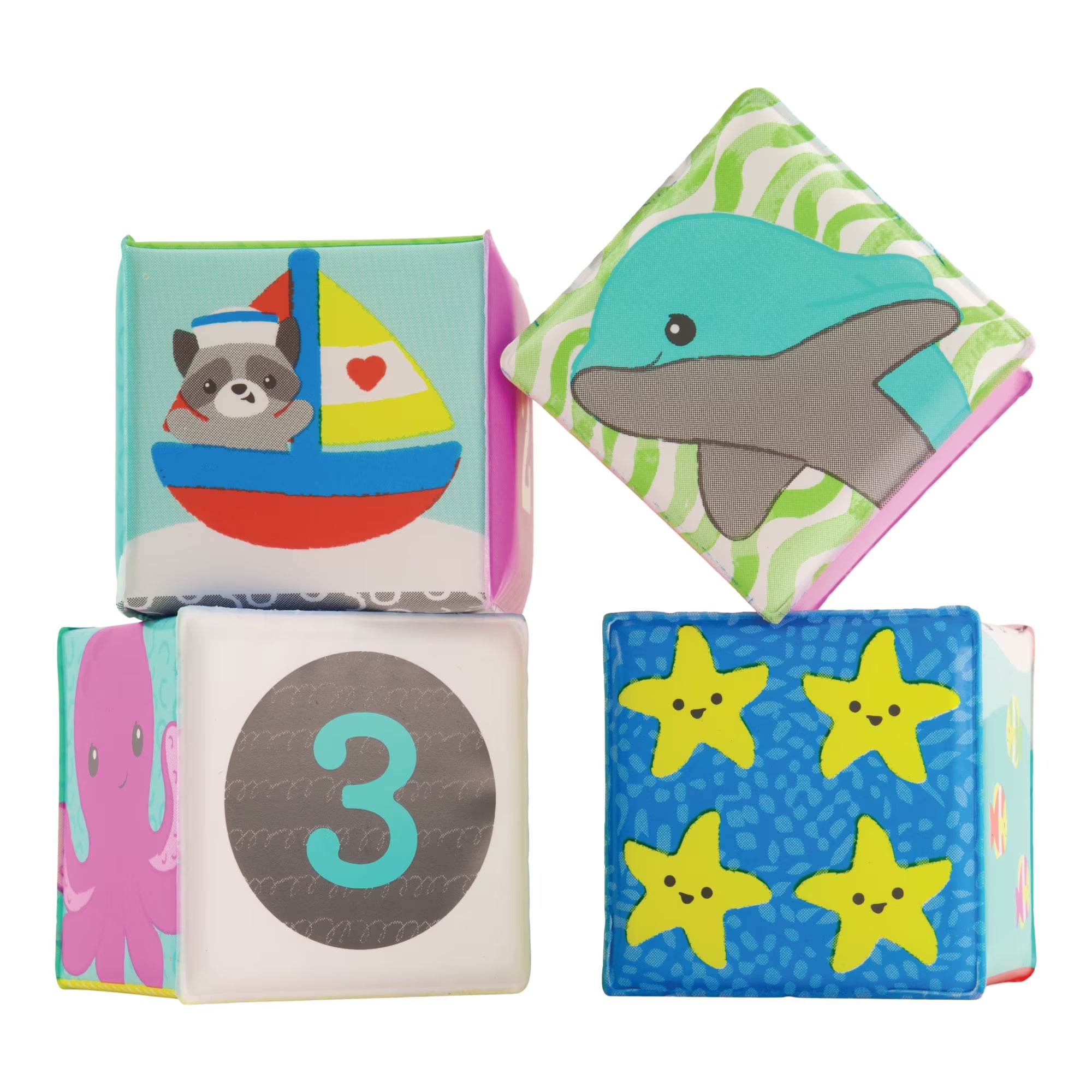 Multicolor Sea Animals Bath Blocks C86914