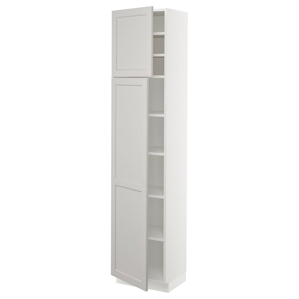 White High Cabinet with Shelves and 2 Doors D21969