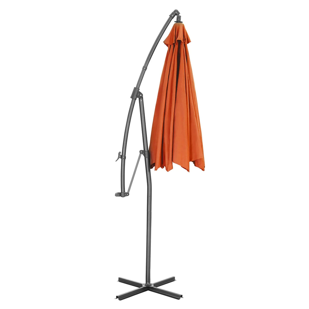 10ft Offset Patio Umbrella with Cross Base T6812