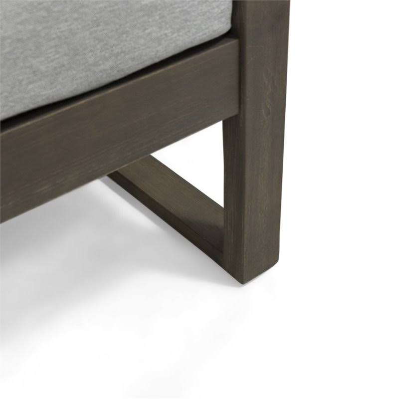 Acacia Wood Club Chair in Gray (Set of 2) A765948