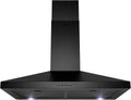 Black Painted Stainless Steel Kitchen Wall Mount Range Hood with Carbon Filters D47782