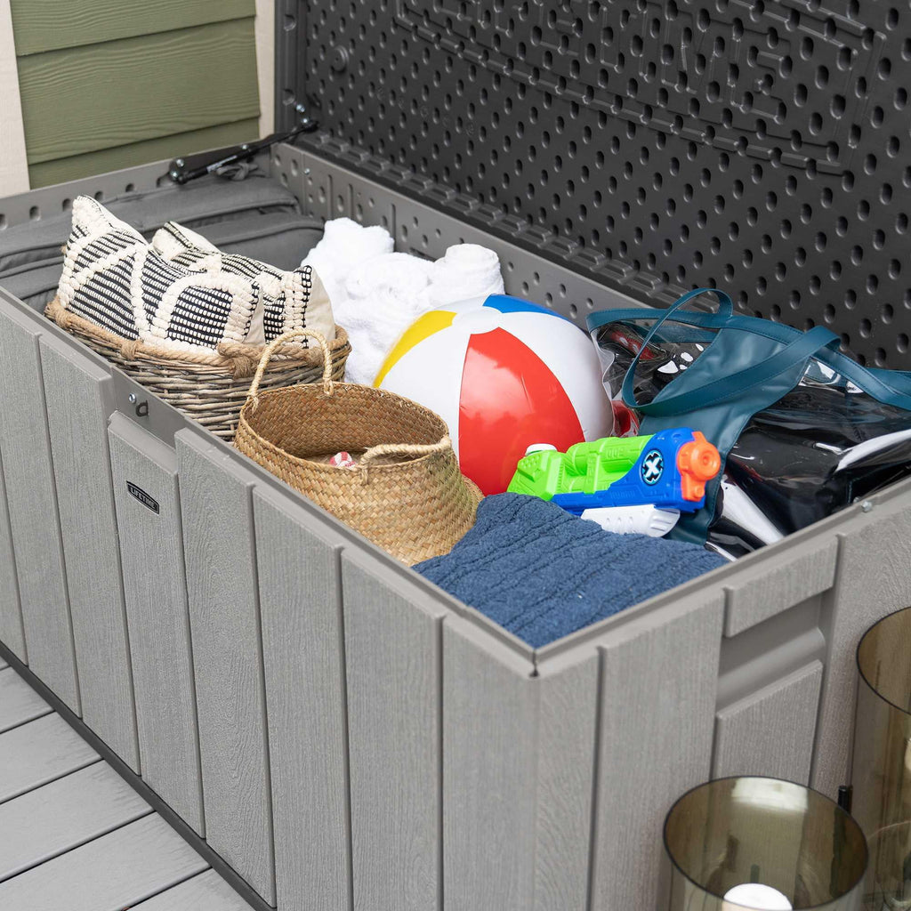150 Gallon Outdoor Storage Deck Box, Storm Dust Gray M451