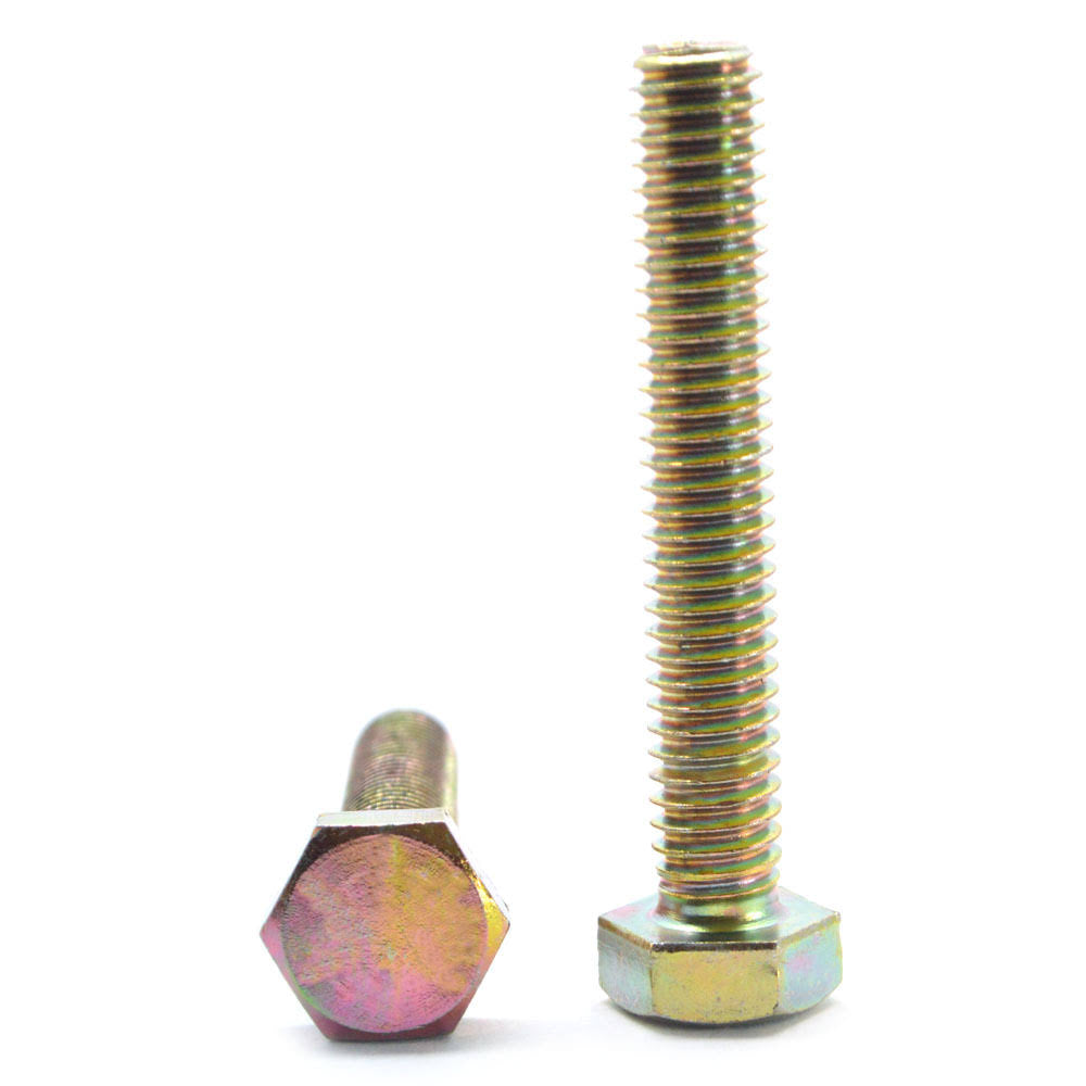 1-8 x 4 1/2 Coarse Thread Grade 8 Hex Tap Bolt Alloy Steel Yellow Zinc Plated B220