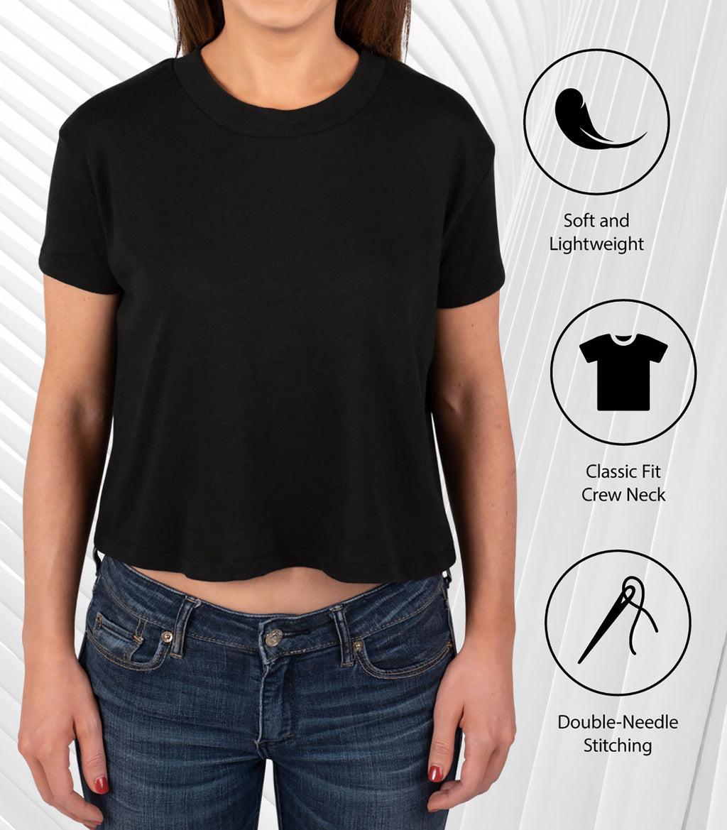 Cropped Cotton Blend T-Shirt M6647