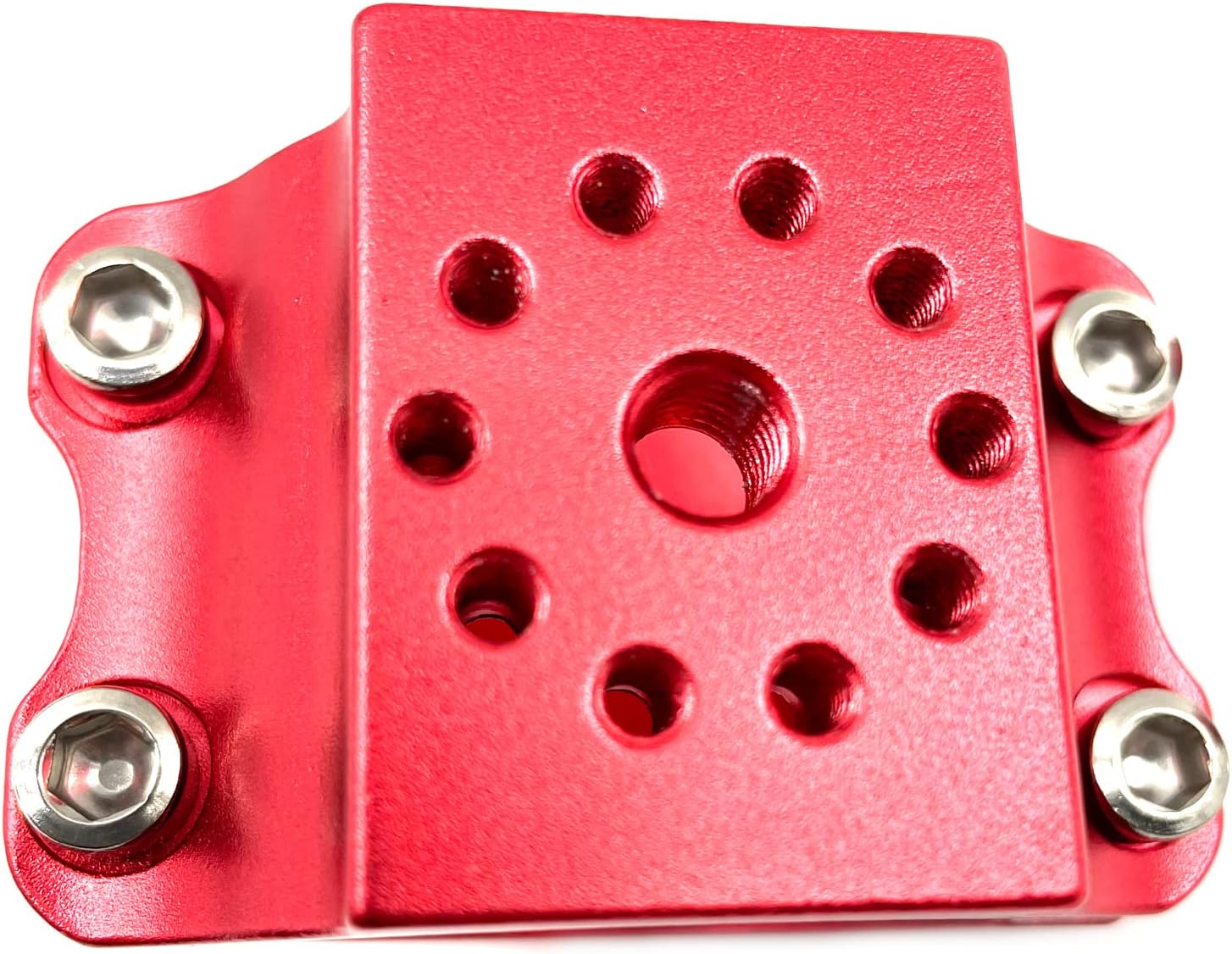 2 pcs Adjustable UTV Flag Mount Whip Light Bar Bracket for 1.75 to 1.85 Roll Bar (red) L990440
