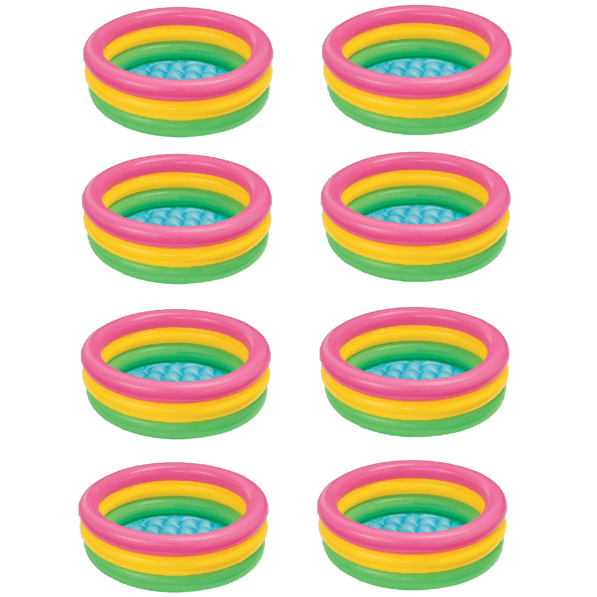 Sunset Glow Soft Inflatable Baby/Kids Swimming Pool (8 Pack) R158