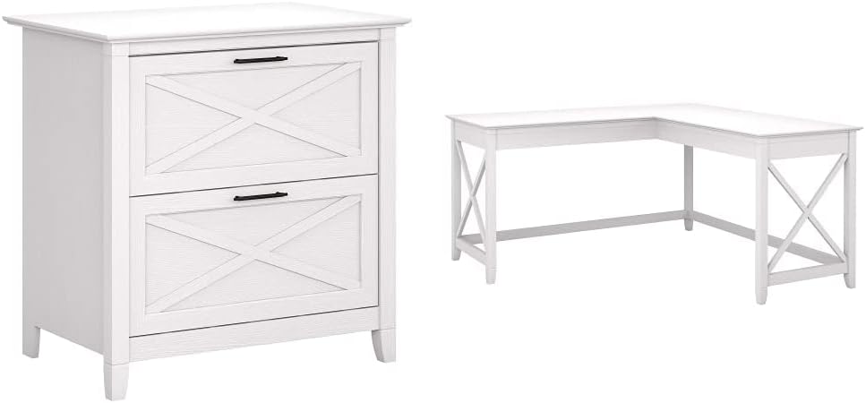 2 Drawer Lateral File Cabinet, Pure White Oak T6537