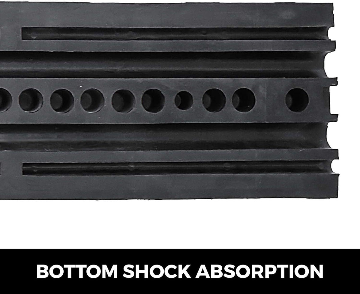 6 Feet Rubber Driveway Cable Protector Ramp 2-Channel C76406
