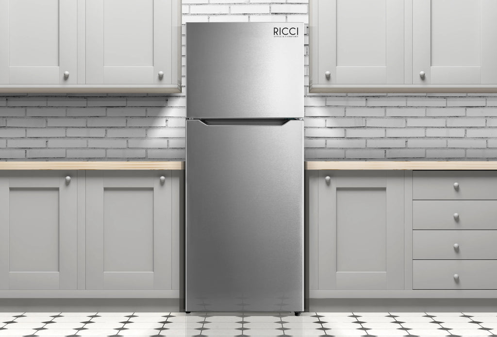 Stainless Apartment Size Refrigerator 15 Cubic Feet Top Freezer Full Size Fridge I3010