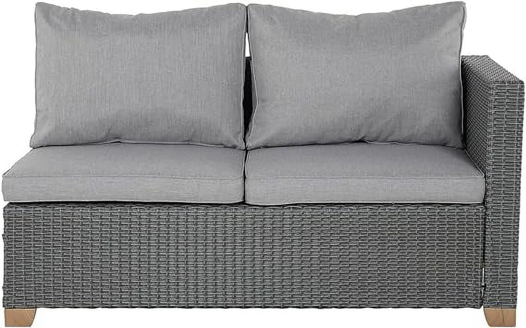 Gray Wicker Patio Sofa X5791