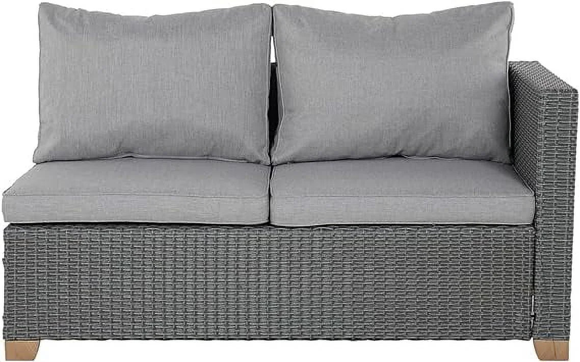 Gray Wicker Patio Sofa X5791