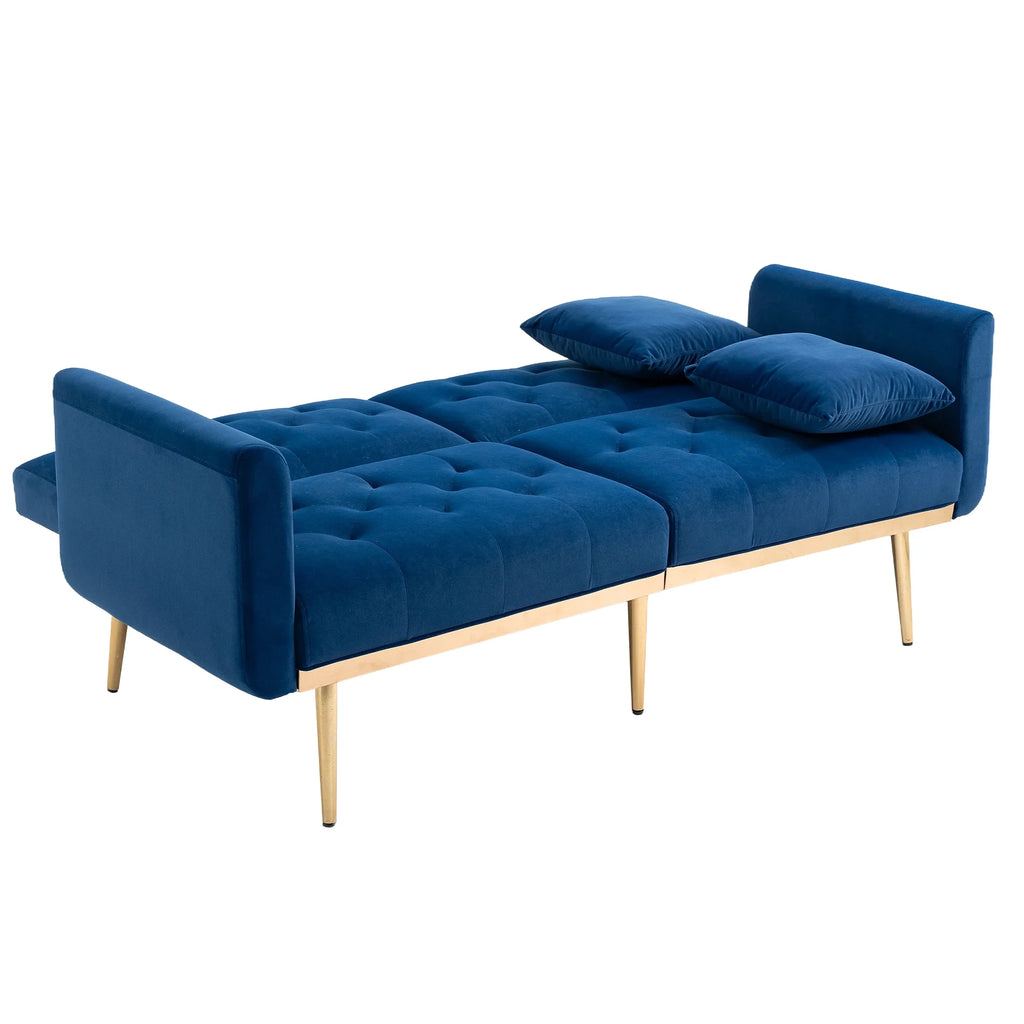 Blue Velvet Sofa Loveseat Set X5590