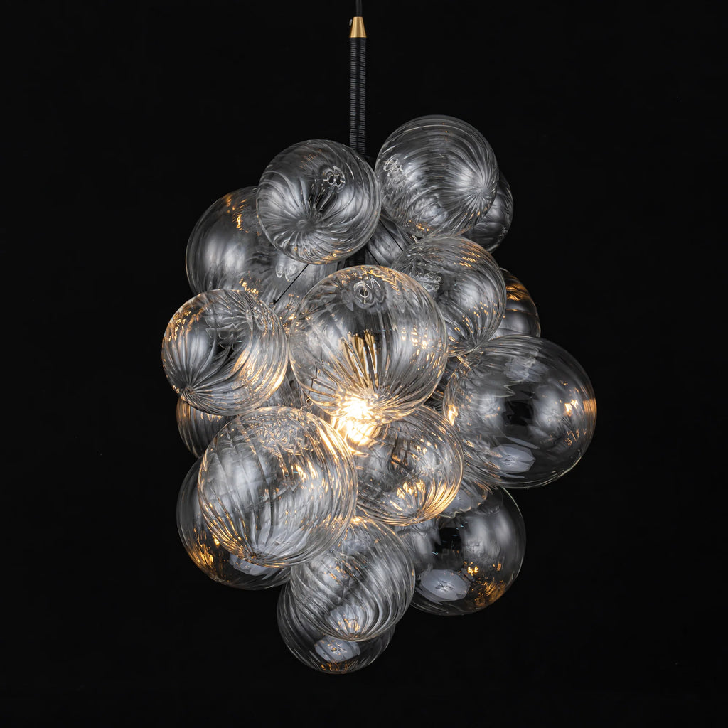 1-Light Dimmable Glass Globe Chandelier C337