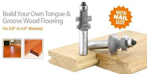 Carbide Tipped Flooring Router Bit Set with Nail Slot Y3980