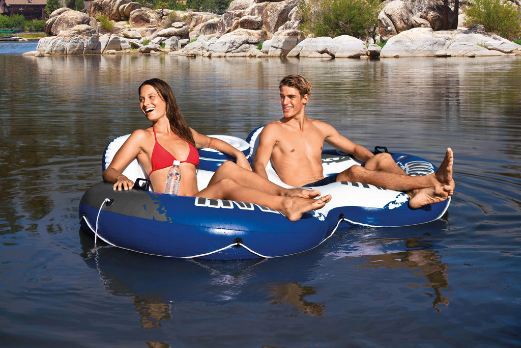 Inflatable 2 Person Float (2 Pack) + Single Tube (4 Pack) E7804