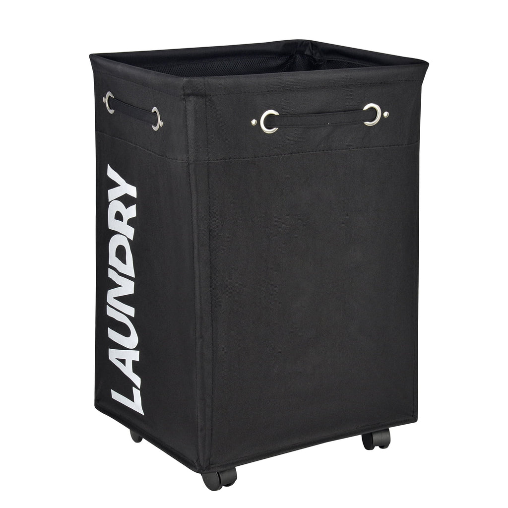 24" Wheeled Laundry Hamper Light Blue with Cotton Laundry Bag J157766
