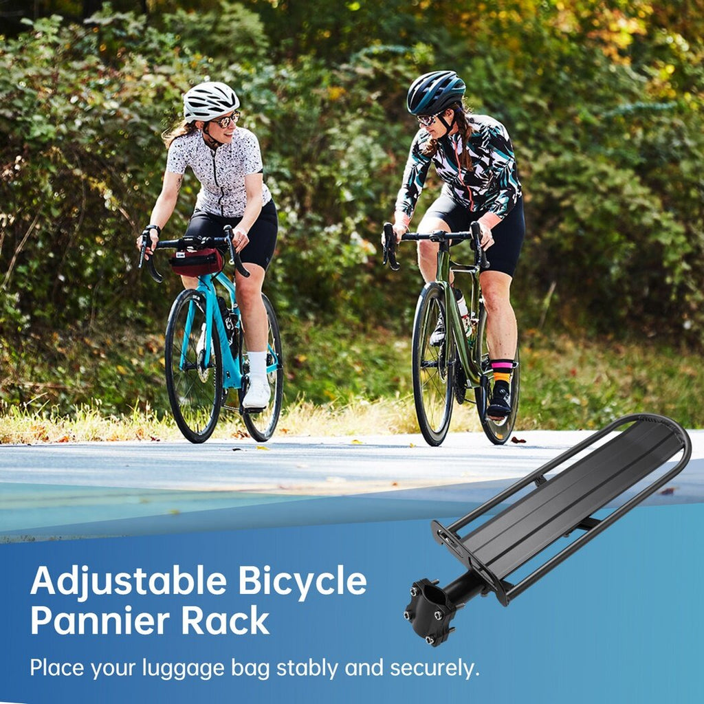 Adjustable Universal Aluminum Alloy Bicycle Pannier Rack with 10kg Load Capacity W50249