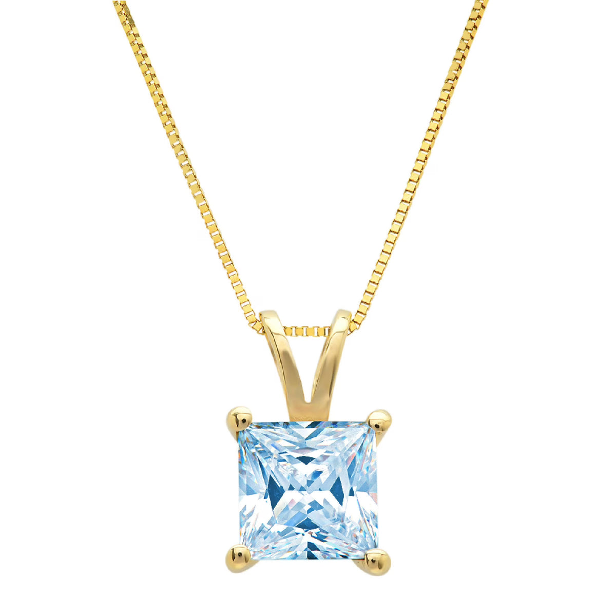 18k Yellow Gold Pendant with 16" Solid Gold Chain P764814