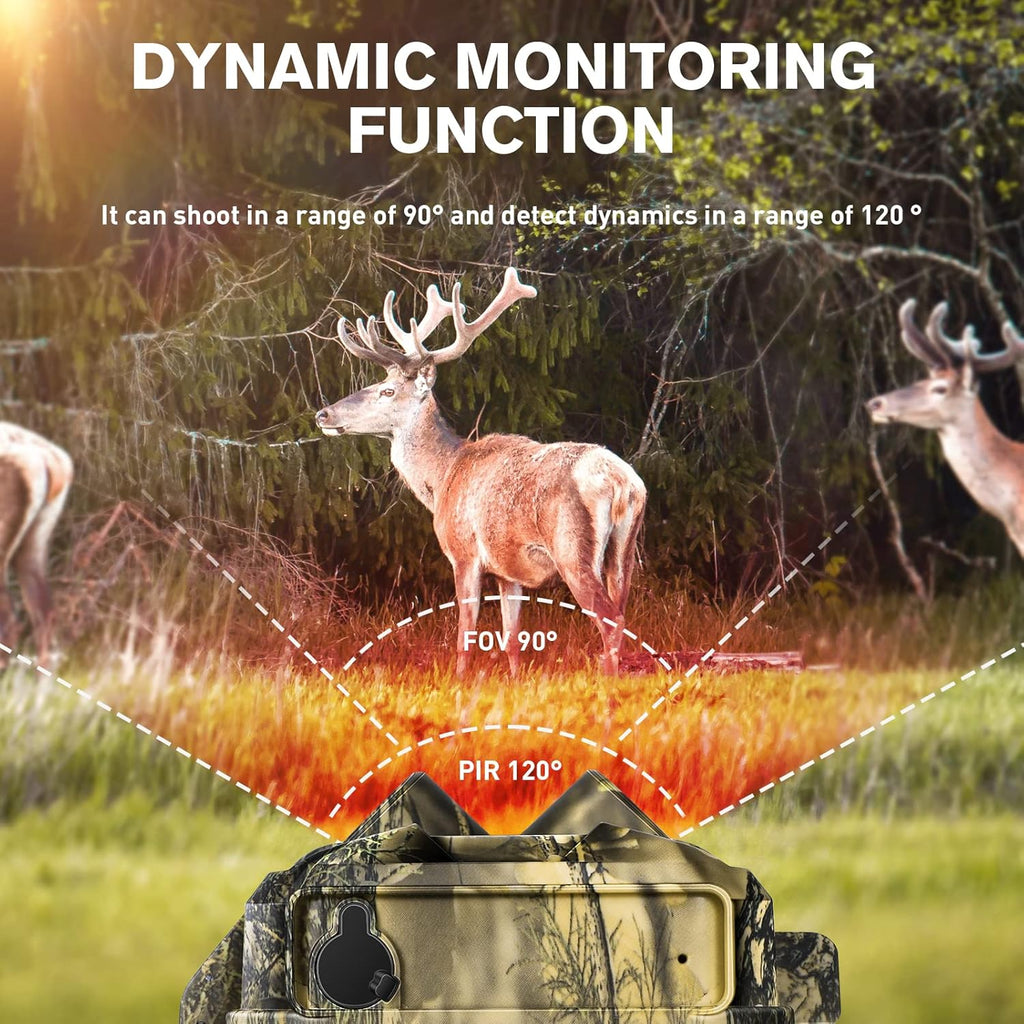 4K 30MP Night Vision Motion Activated Waterproof WiFi Bluetooth Trail Camera A403