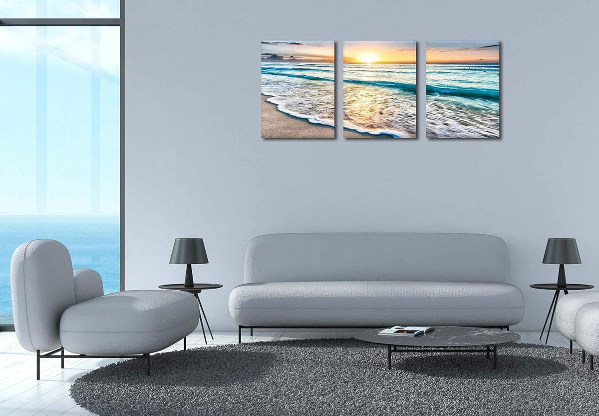 Framed Canvas Wall-Art Oil Painting 12x16inchx3pcs U24177