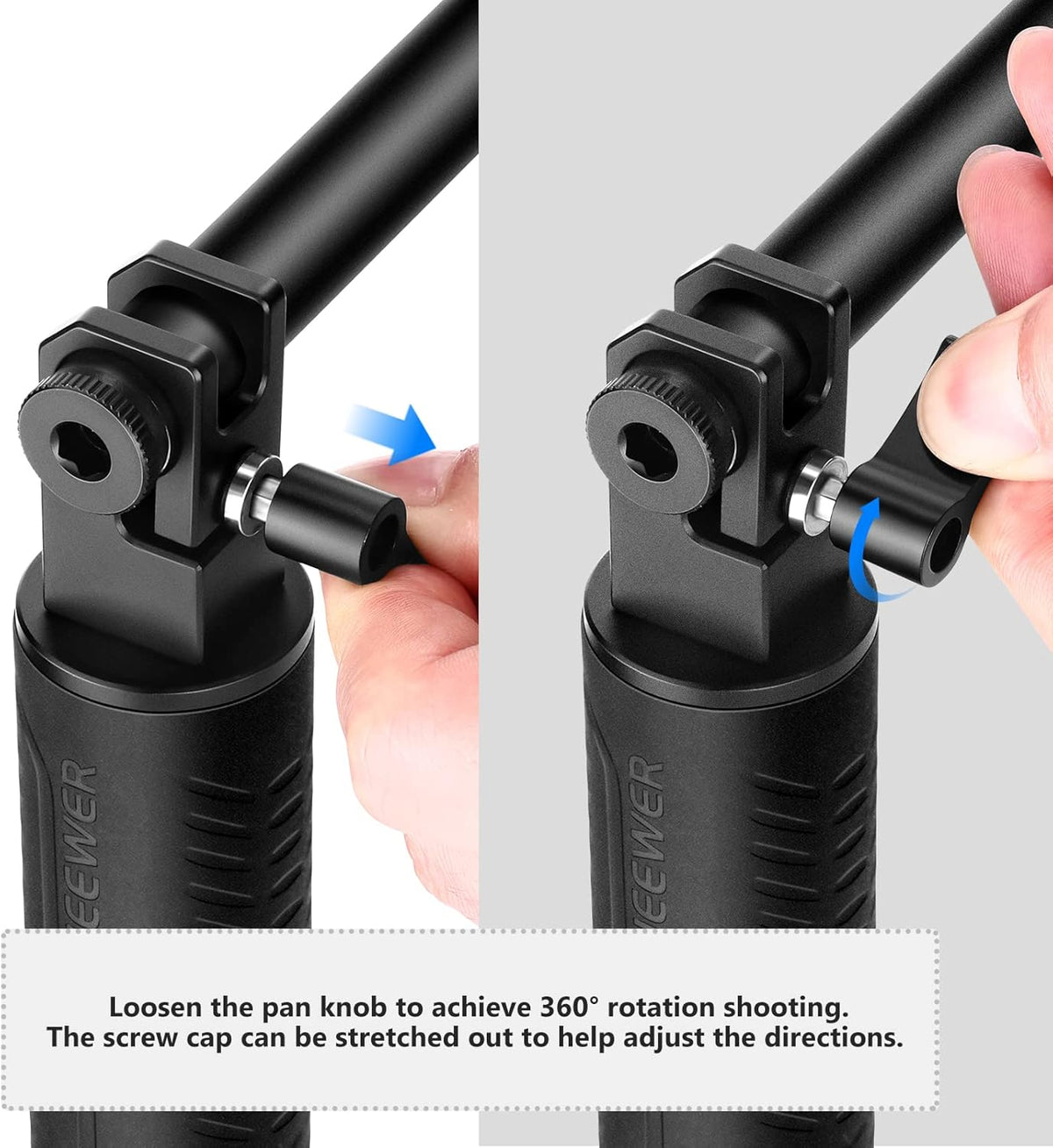 Universal Camera Shoulder Mount with Movable Shoulder Pad, 15mm Rod, 1/4 3/8 QR Plate D128809