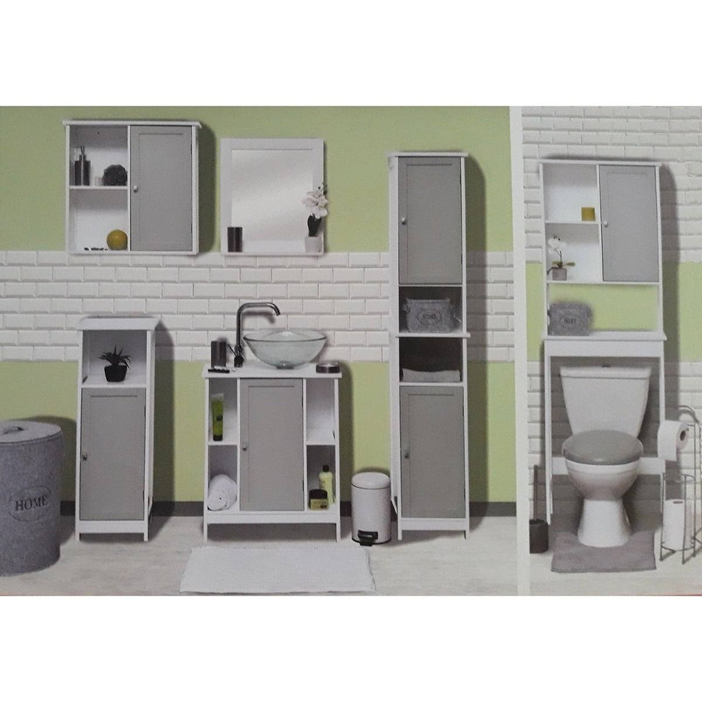 Lacquered White Over The Toilet Cabinet B64308