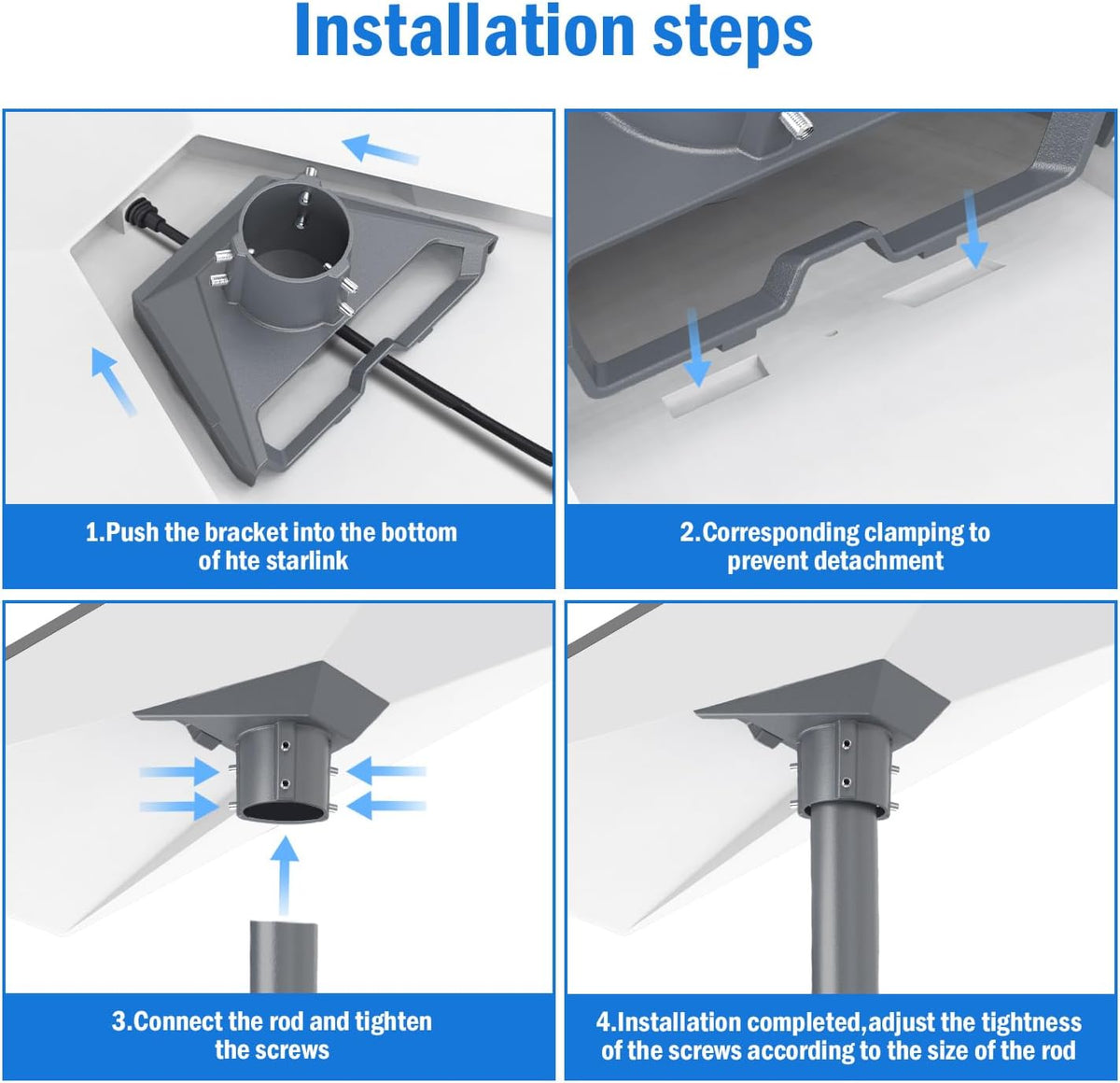 Aluminum Alloy Starlink Gen 3 Mount for Standard Dish Antennas E706