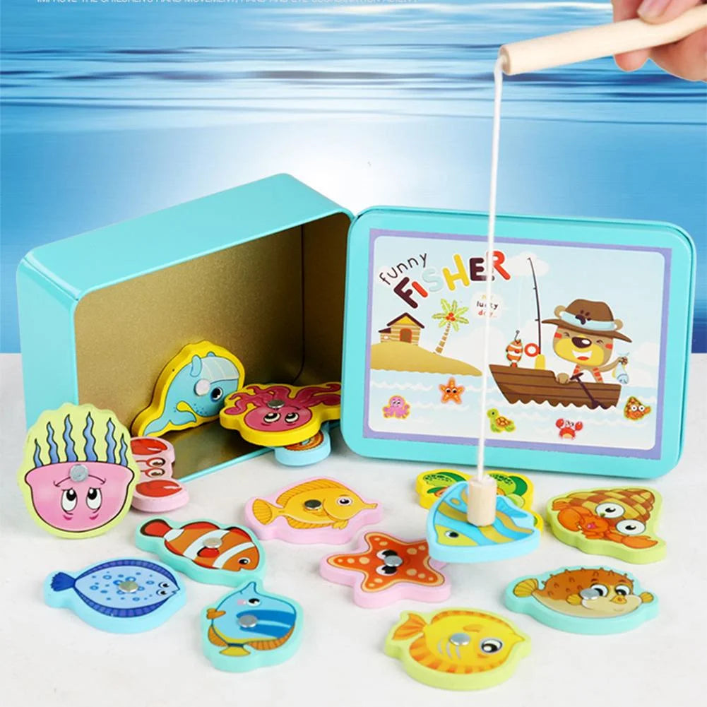 Wooden Magnetic Fish Puzzle Game V36350