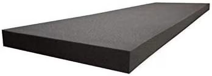 Charcoal Rubber Foam Sheet Cushion 5"H X 24"W X 72"L Q142