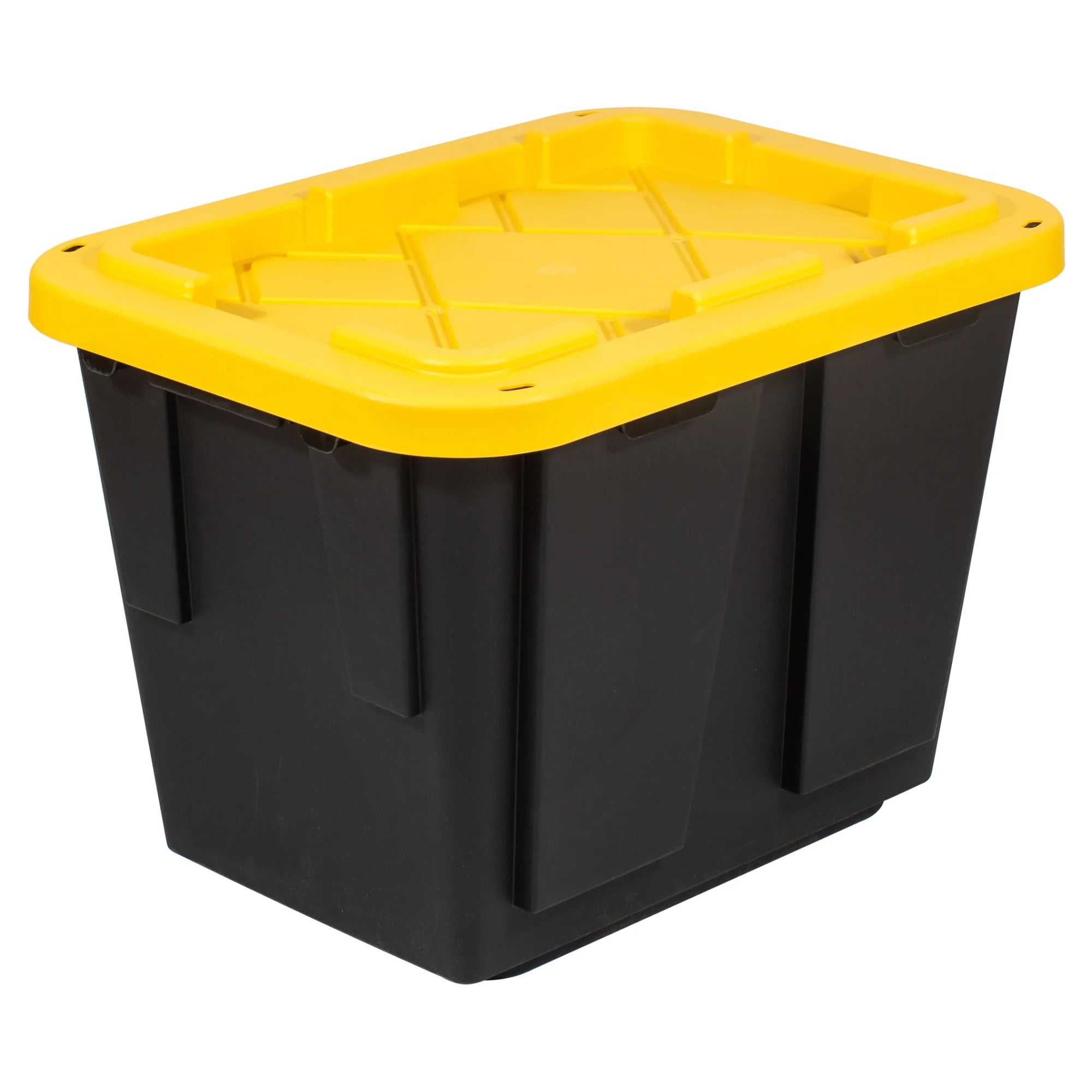 12-Gallon Black/Yellow Pack Of 4 Storage Totes P601651