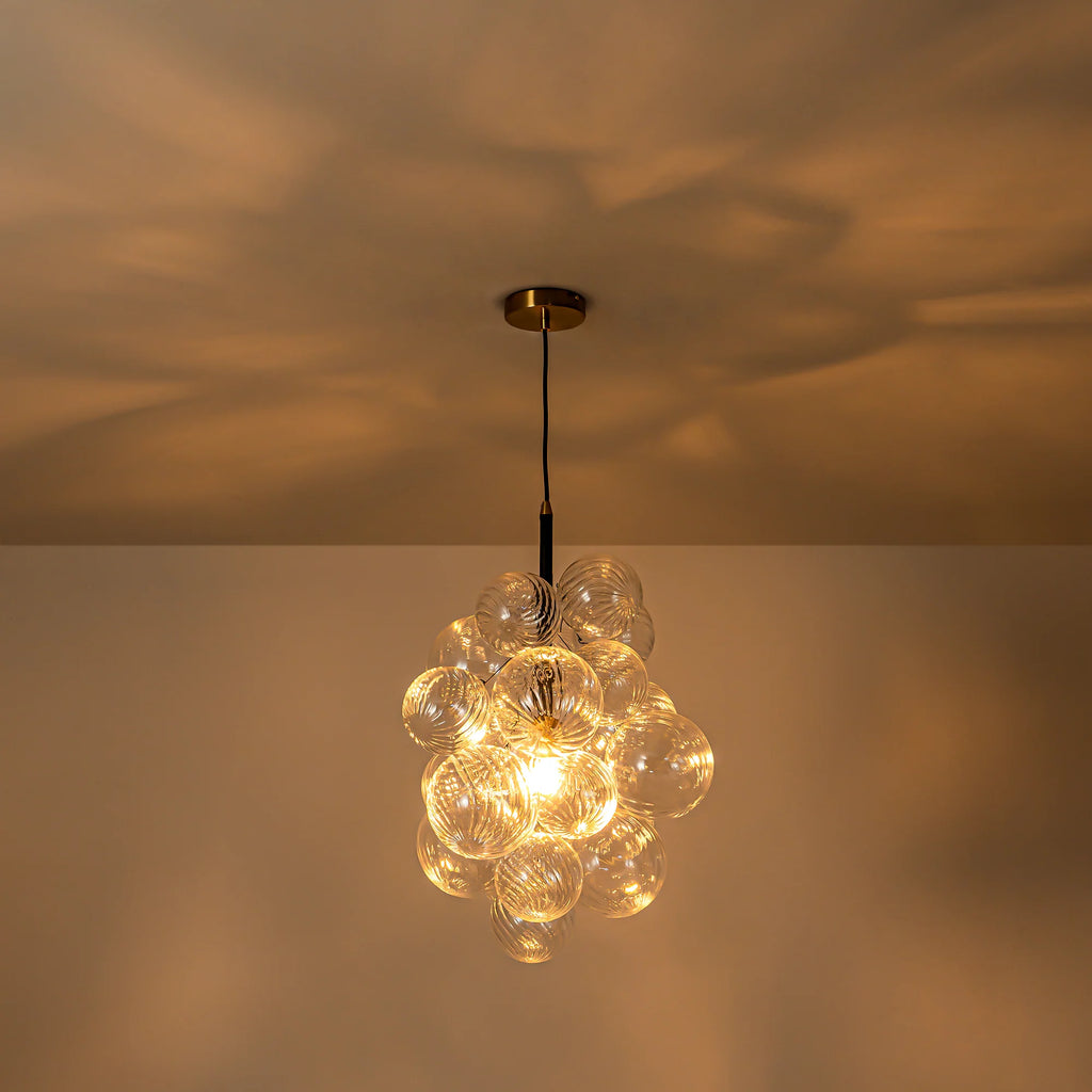 1-Light Dimmable Glass Globe Chandelier C337
