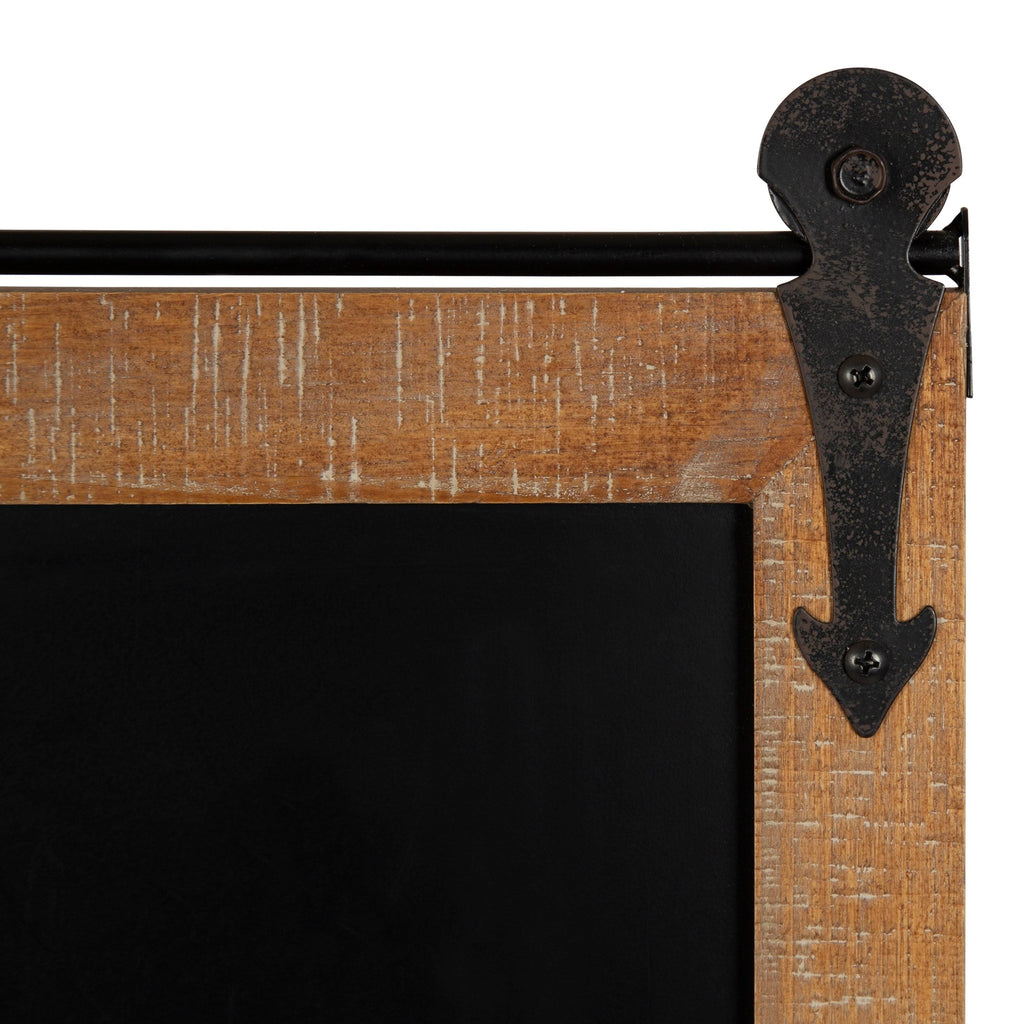 Gray Barn Door Wood-Framed Chalkboard X644