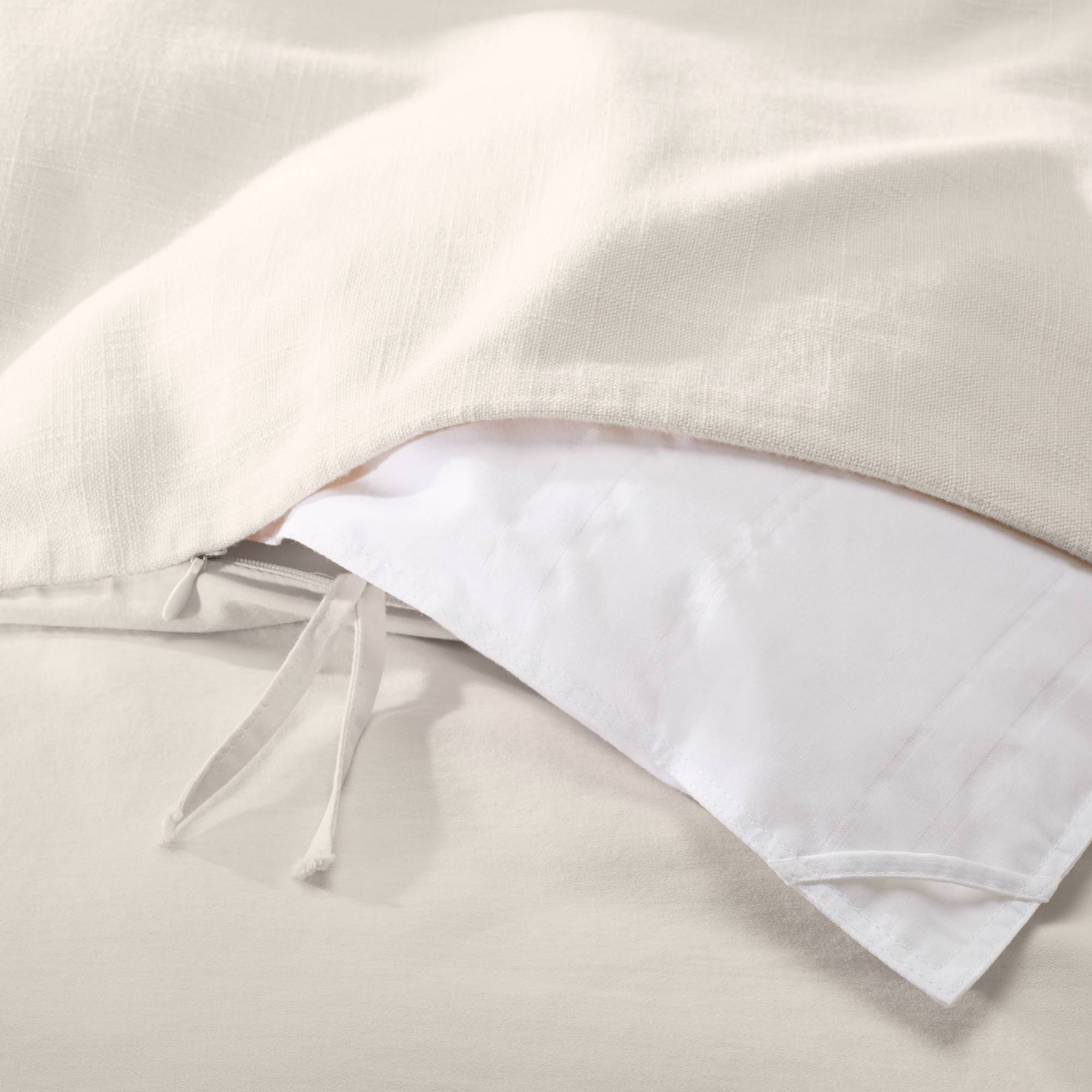 Natural Linen Blend Duvet Cover & Sham Set Z163