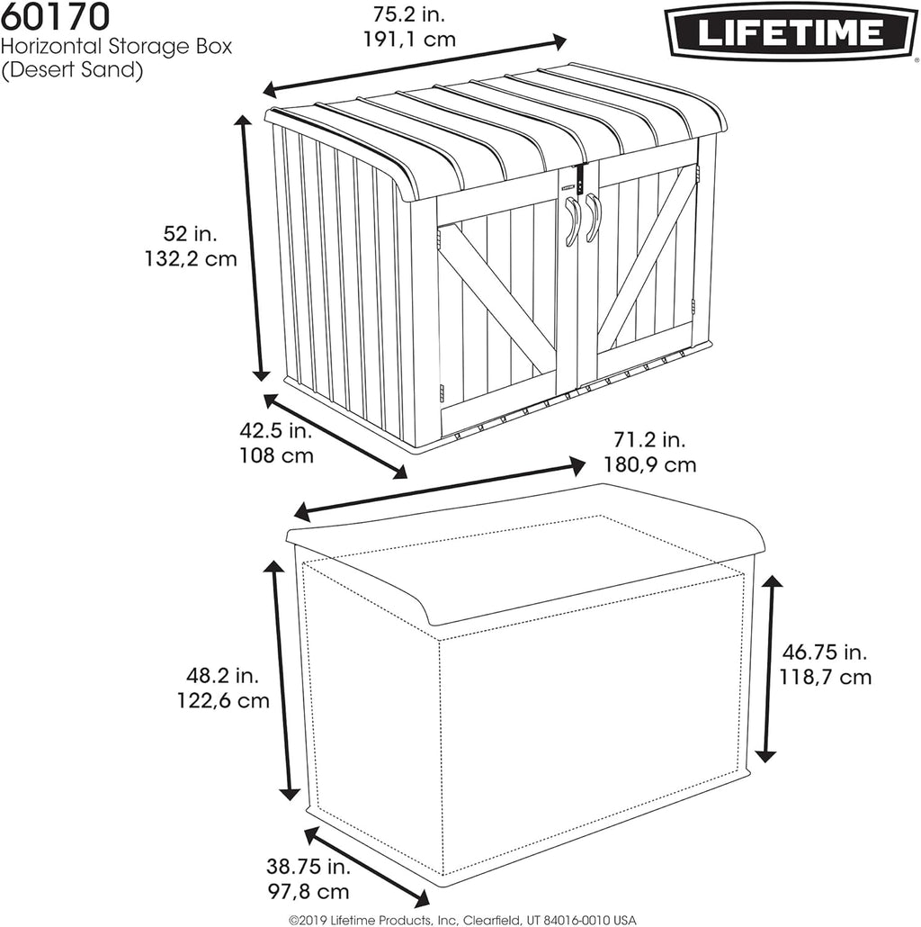 Tan Horizontal Storage Box W455084