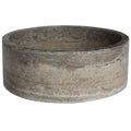 Cylindrical Natural Stone Vessel Sink in Grey M42287