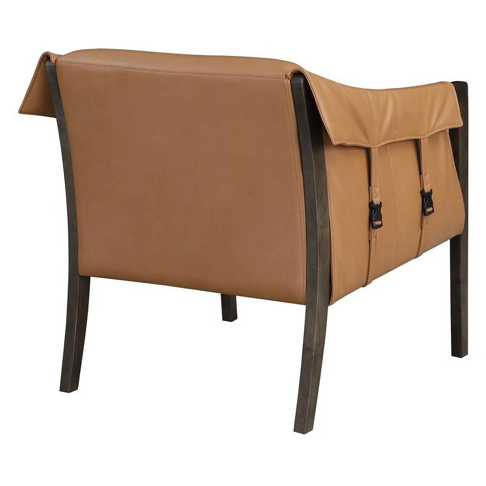 Faux Leather Accent Chair in Camel E80608