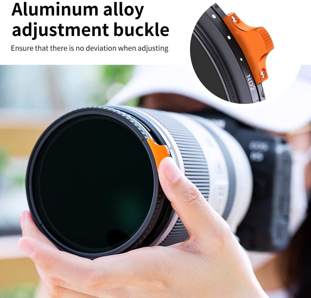 52mm Variable ND Filter ND2-ND400 with Multi-Layer Coatings AGC Glass L991